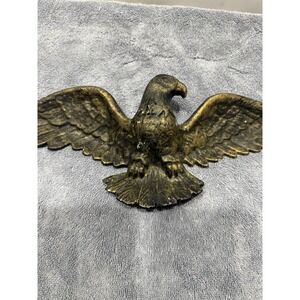 VTG Homco Cast Aluminum Spread American Eagle Wall Hanging Plaque GoldBlack 17"